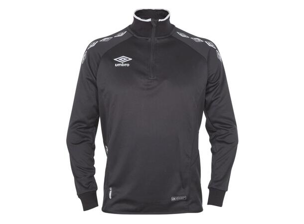UMBRO UX-1 Half Zip Jr Svart/Vit 164 Träningströja med krage 